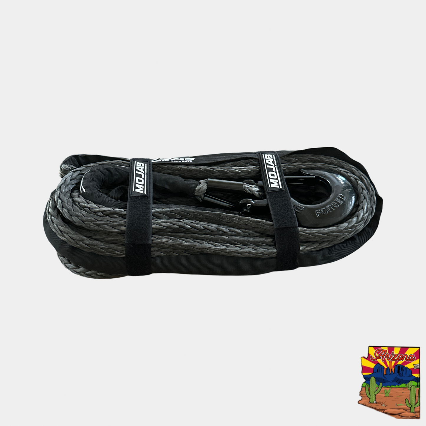 1/2'' x 78' Synthetic Winch Rope with Removable forged winch hook