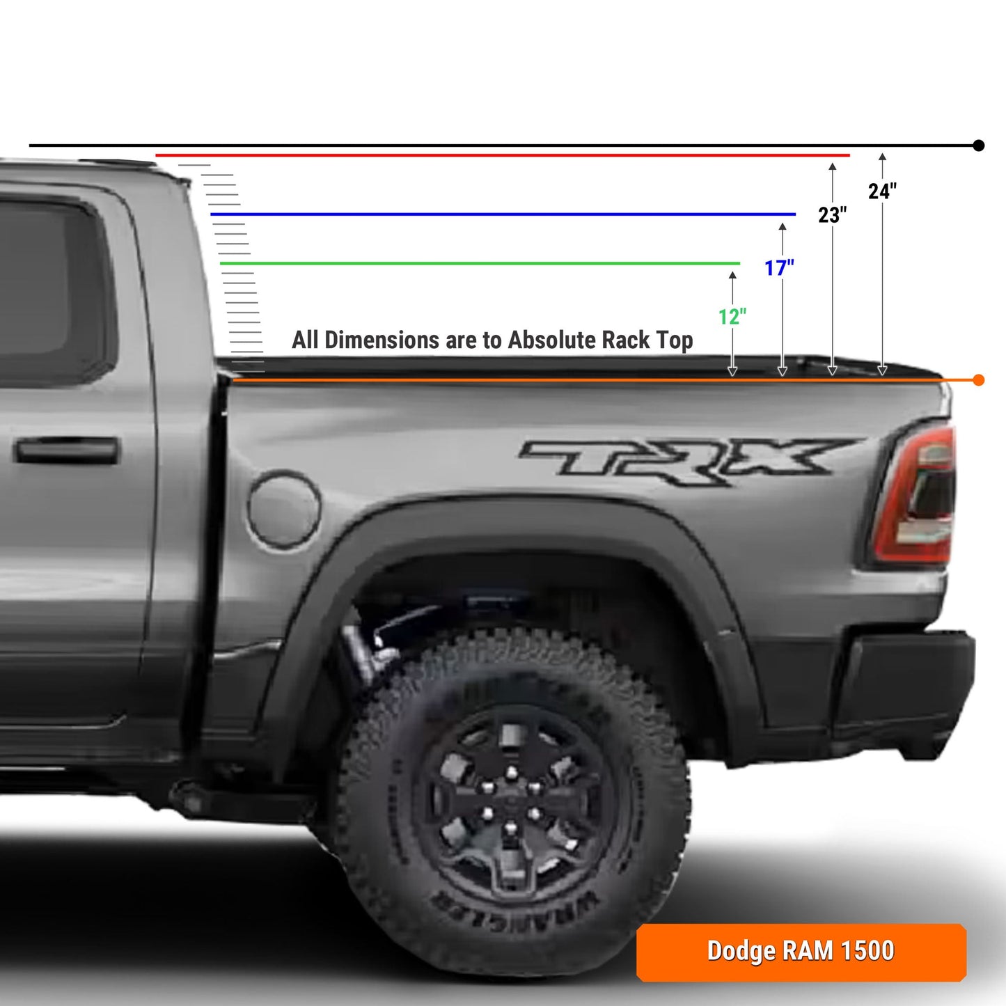 XTR3 Bed Rack for Dodge Ram 1500 - Straight Bed