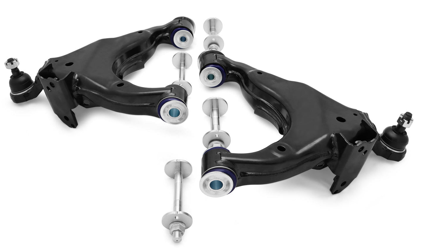 SuperPro Lower Control Arm and Camber Pin Kit - Double Offset Extended Range of Adjustment