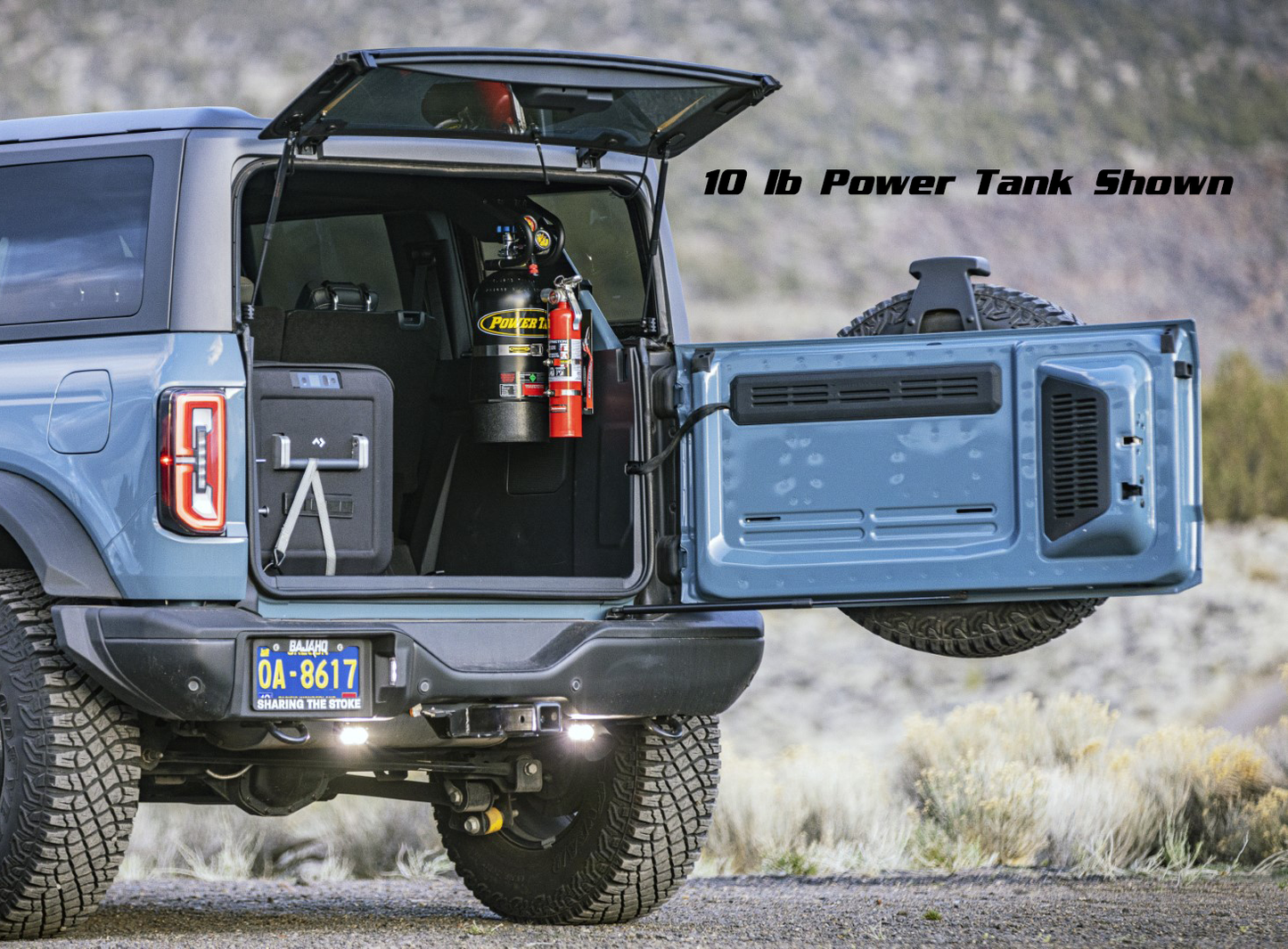 4 Door Bronco Plate - Power Tank or Propane Tank mount (6th Gen 2021+)