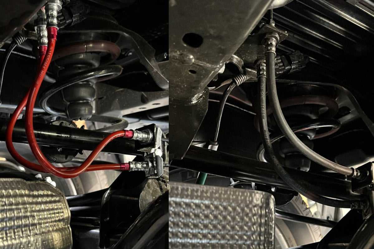 1996-2002 (3rd Gen) Toyota 4Runner Braided Stainless Extended Brake Lines - Rear