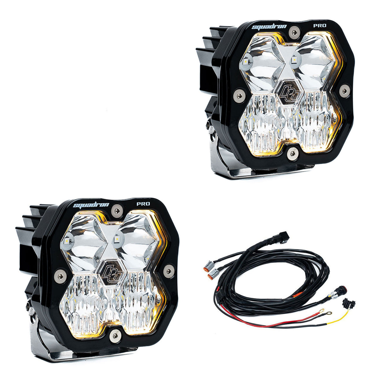 Baja Designs Squadron 2.0 Pro Black LED Auxiliary Light Pod Pair view 7