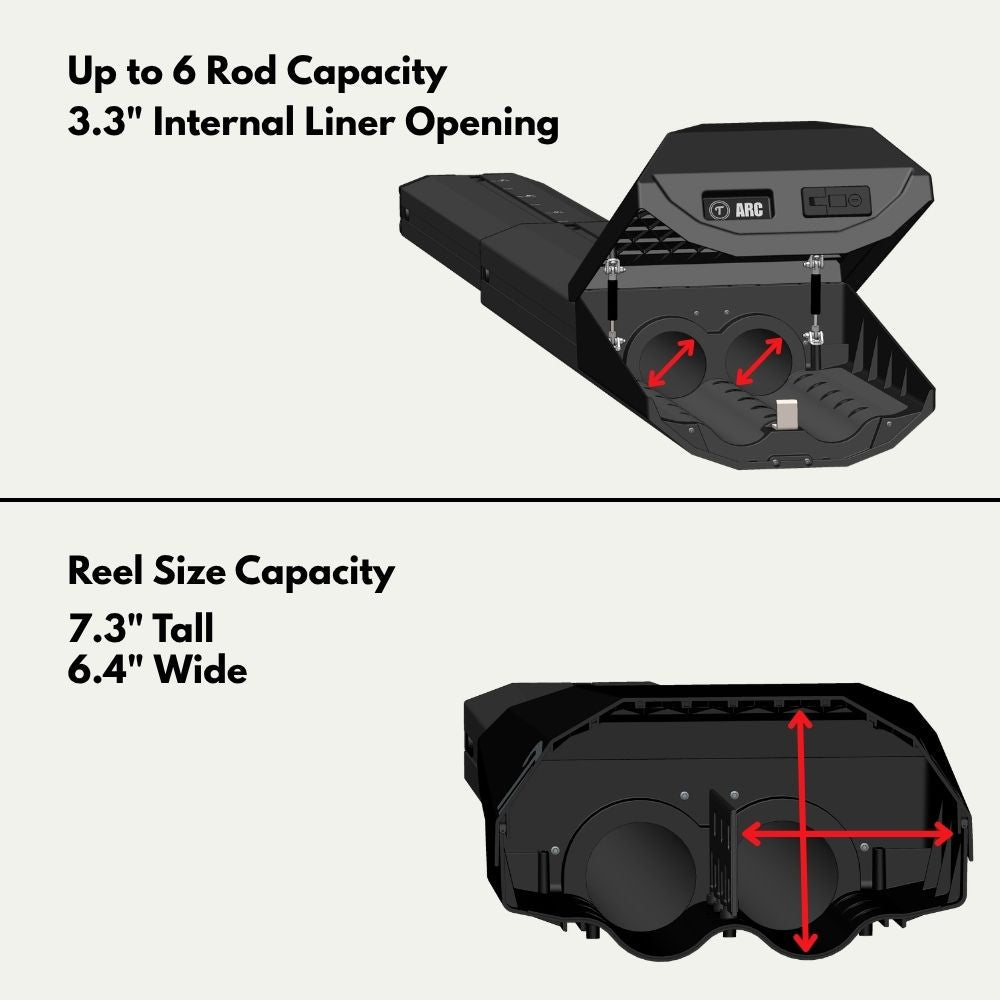 ARC Fishing Rod Carrier – Adjustable 10' | Up to 6 Rods - All Styles