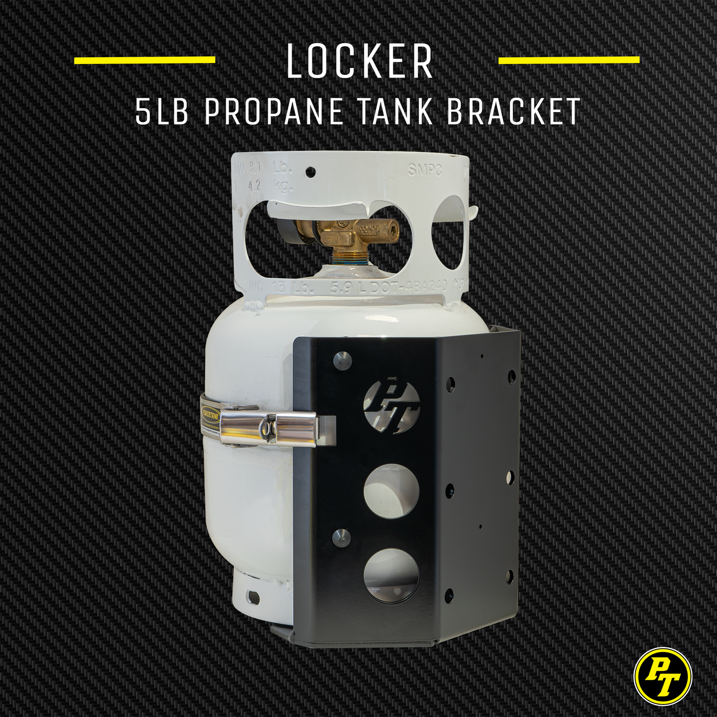 Teton LOCKER Propane Tank Bracket for 5 lb LP Bottle 8 in Diameter
