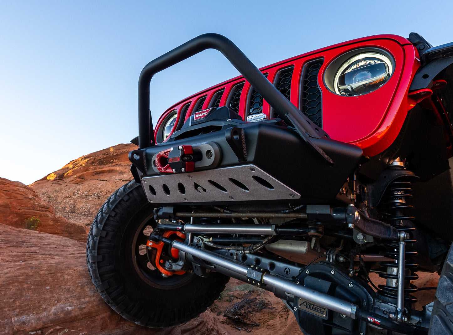 JK JL JT HIGH CLEARANCE FRONT BUMPER with HOOP
