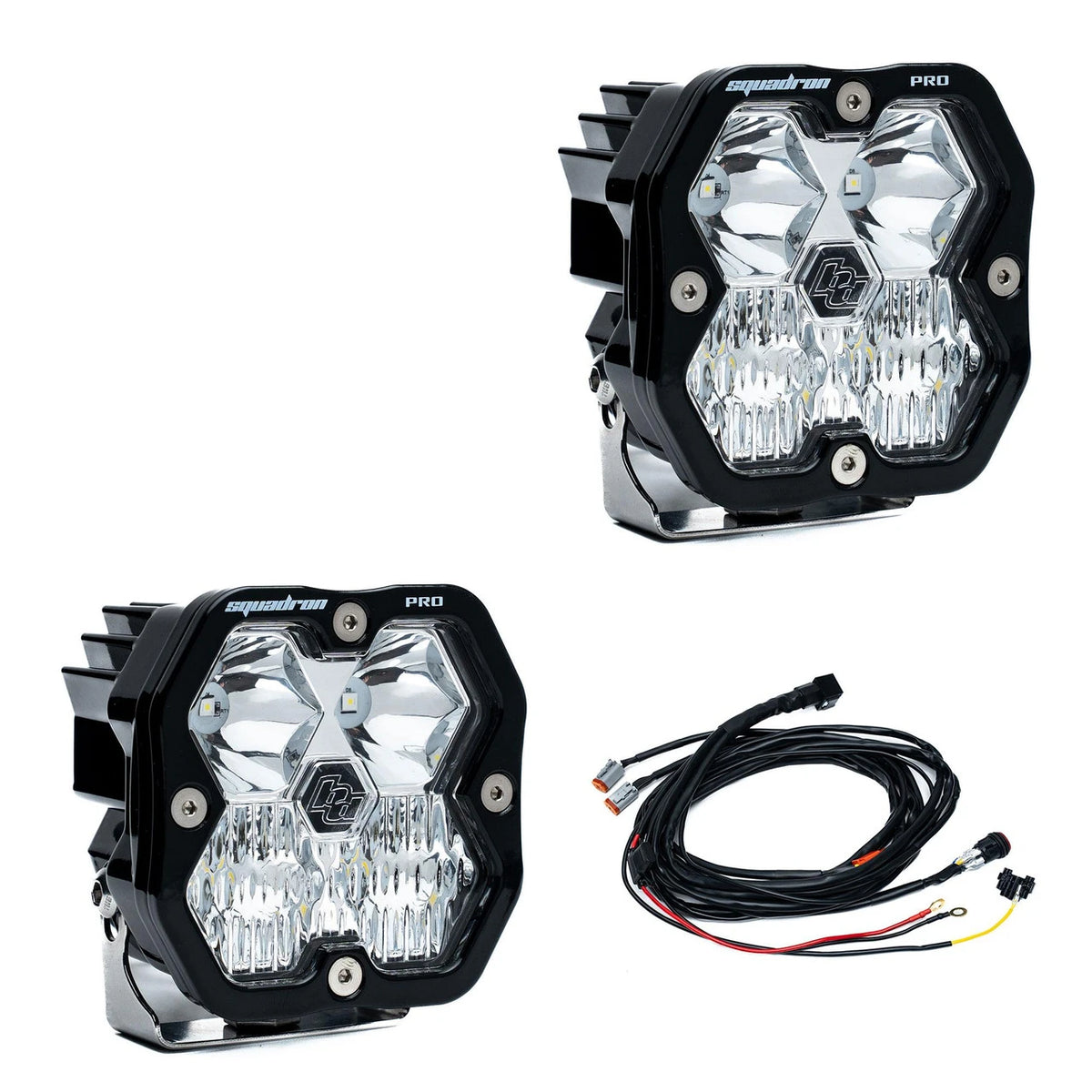 Baja Designs Squadron 2.0 Pro Black LED Auxiliary Light Pod Pair view 2