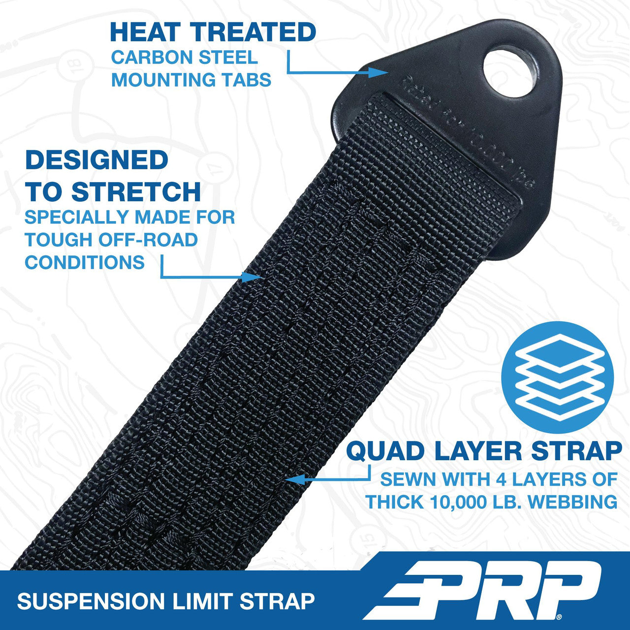 PRP Quad Layered Limit Straps For Long Travel