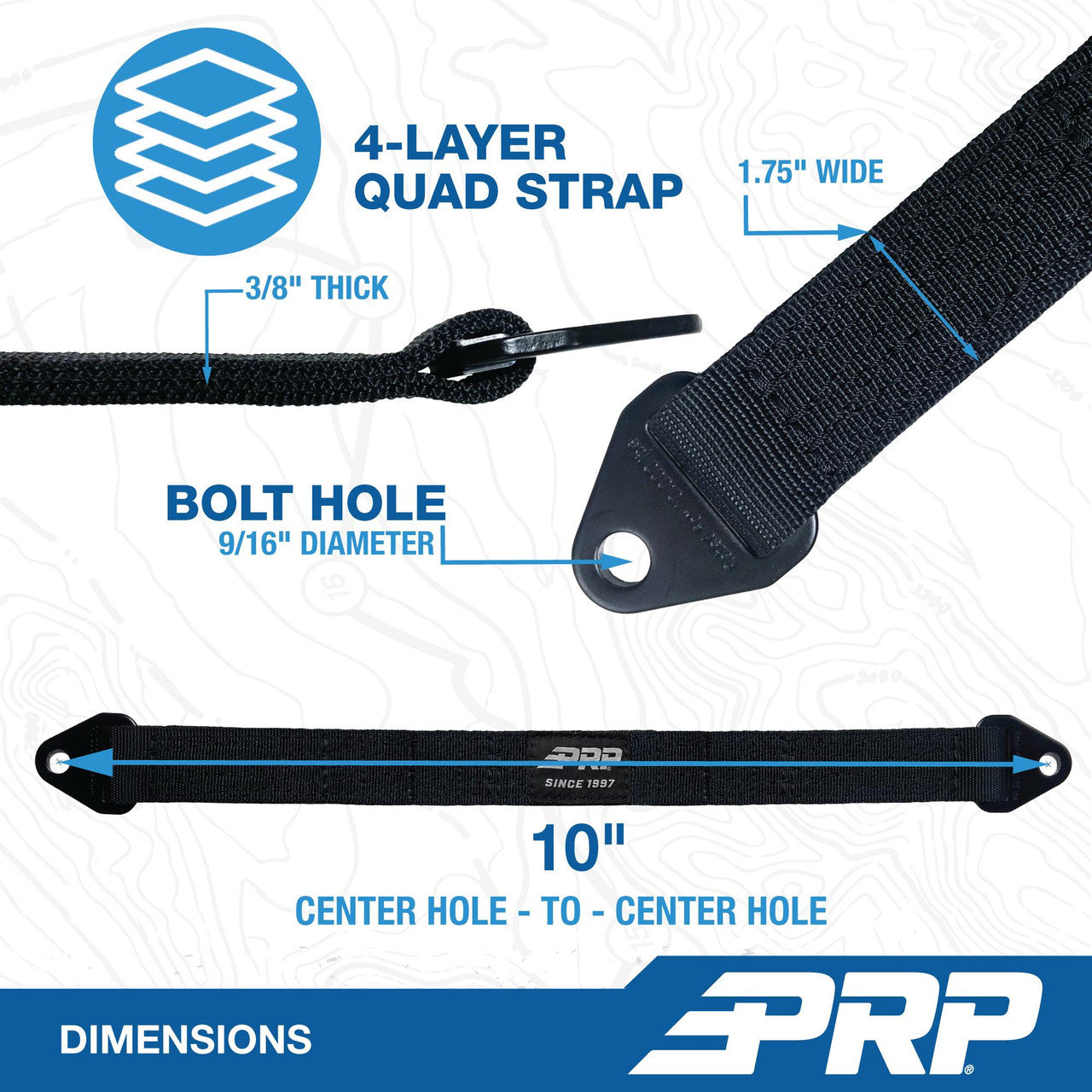 PRP Quad Layered Limit Straps For Long Travel