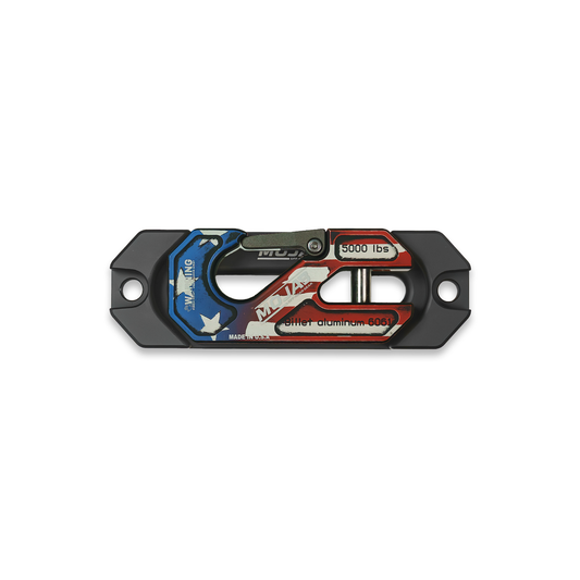 American Flag Side By Side / UTV Aluminum Recessed Winch Shackle with Fairlead Kit