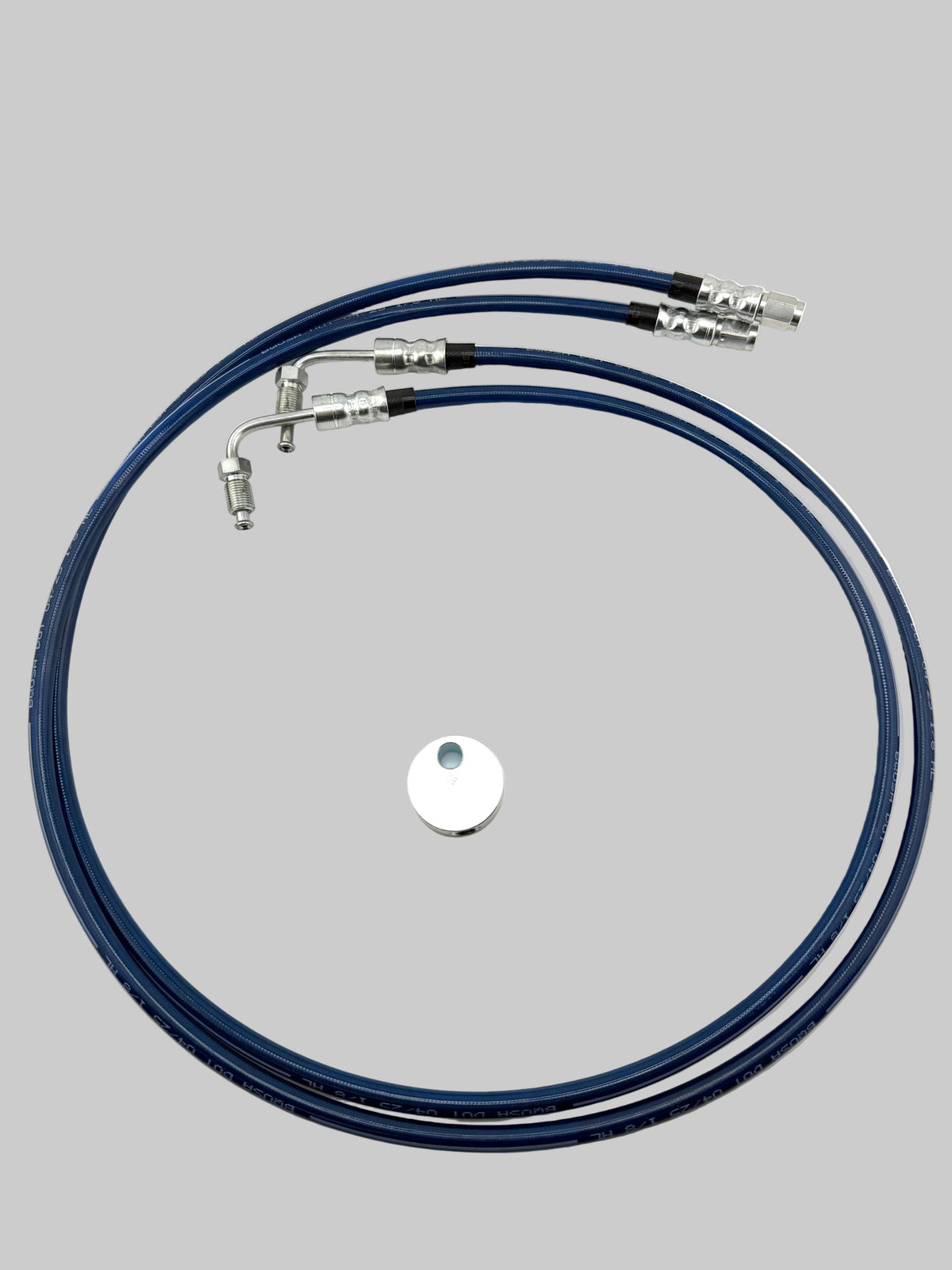 Front Extended Braided Steel Brake Lines with Tee | Honda Rancher Foreman Rubicon