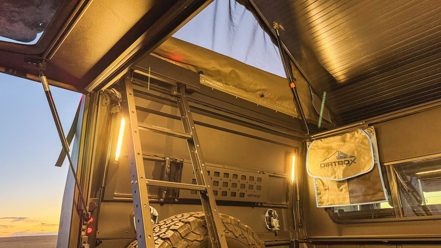 Dirtbox Canopy Camper – Modular Truck Camper Shell / Topper for Mid-Size & Full-Size Trucks (Tacoma, Tundra, F-150, Quatermaster, Ram, Silverado)
