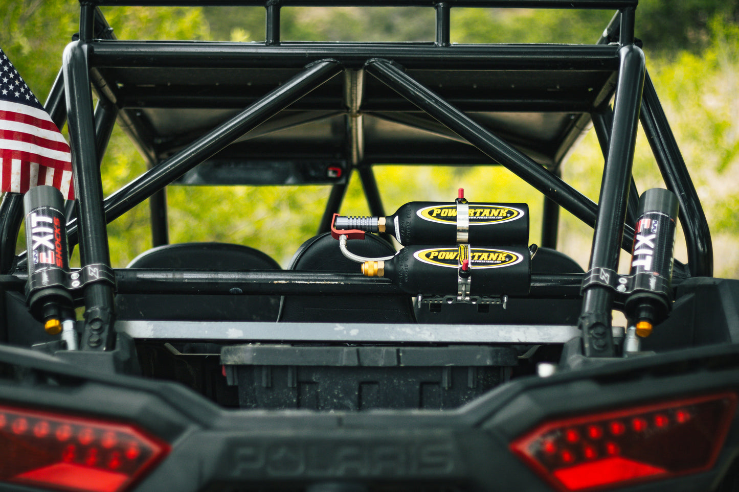 Double Barrel Bracket Power Shot™ Trigger - SXS Two Bottle CO2 Air Up System Power Tank