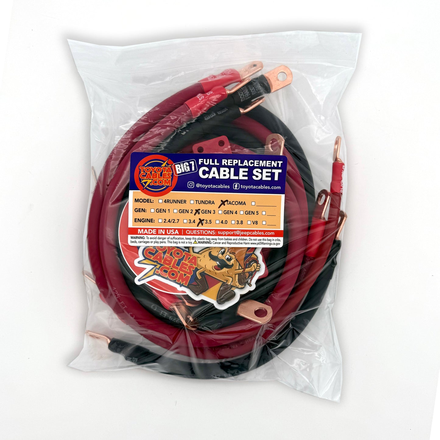 Toyota Tacoma Big 7 Battery Cables Kit (Gen 3 - 2016-2021)