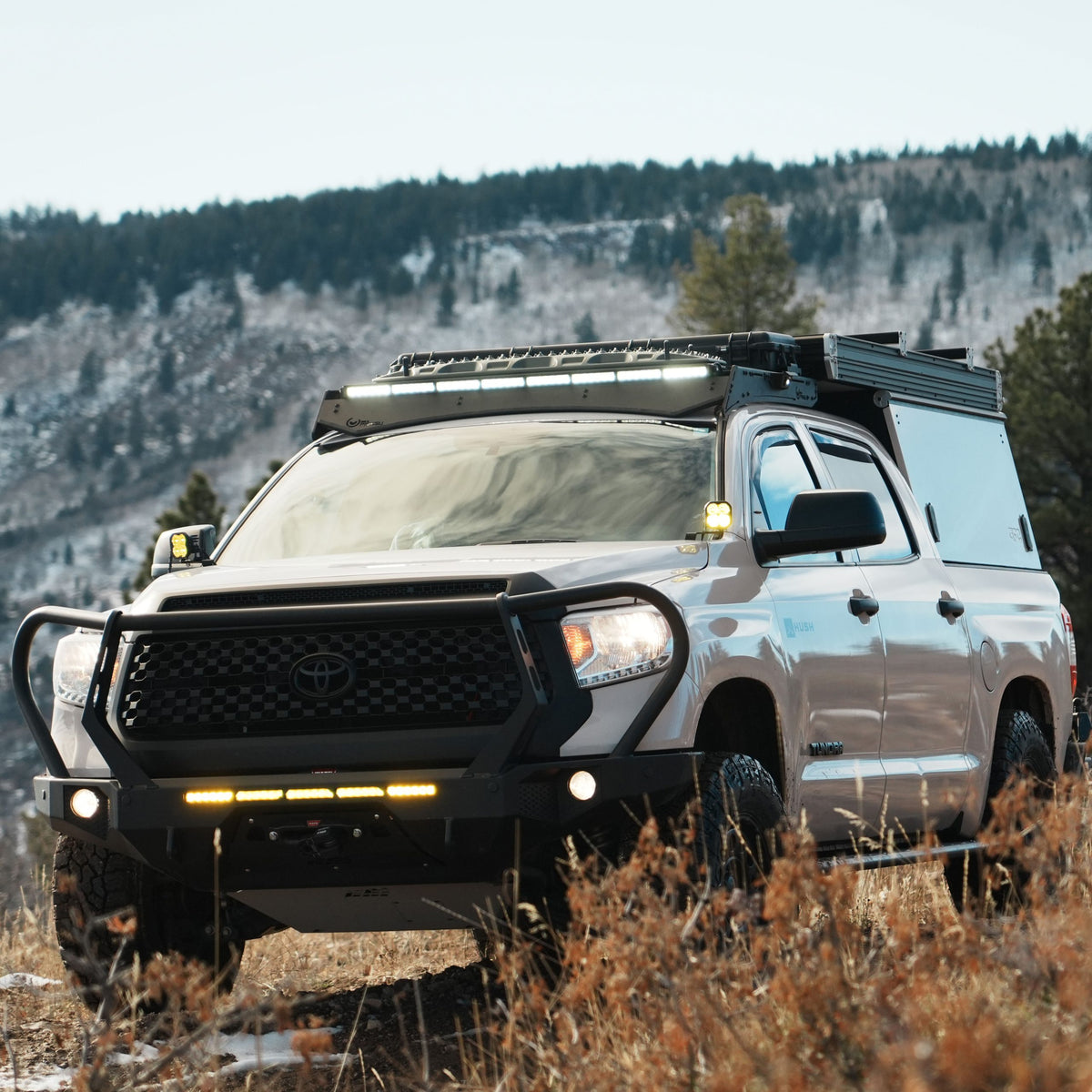 Toyota Tundra 2nd Gen CrewMax Prinsu Camper Pro Roof Rack 2007-2021 Toyota Tundra view 4