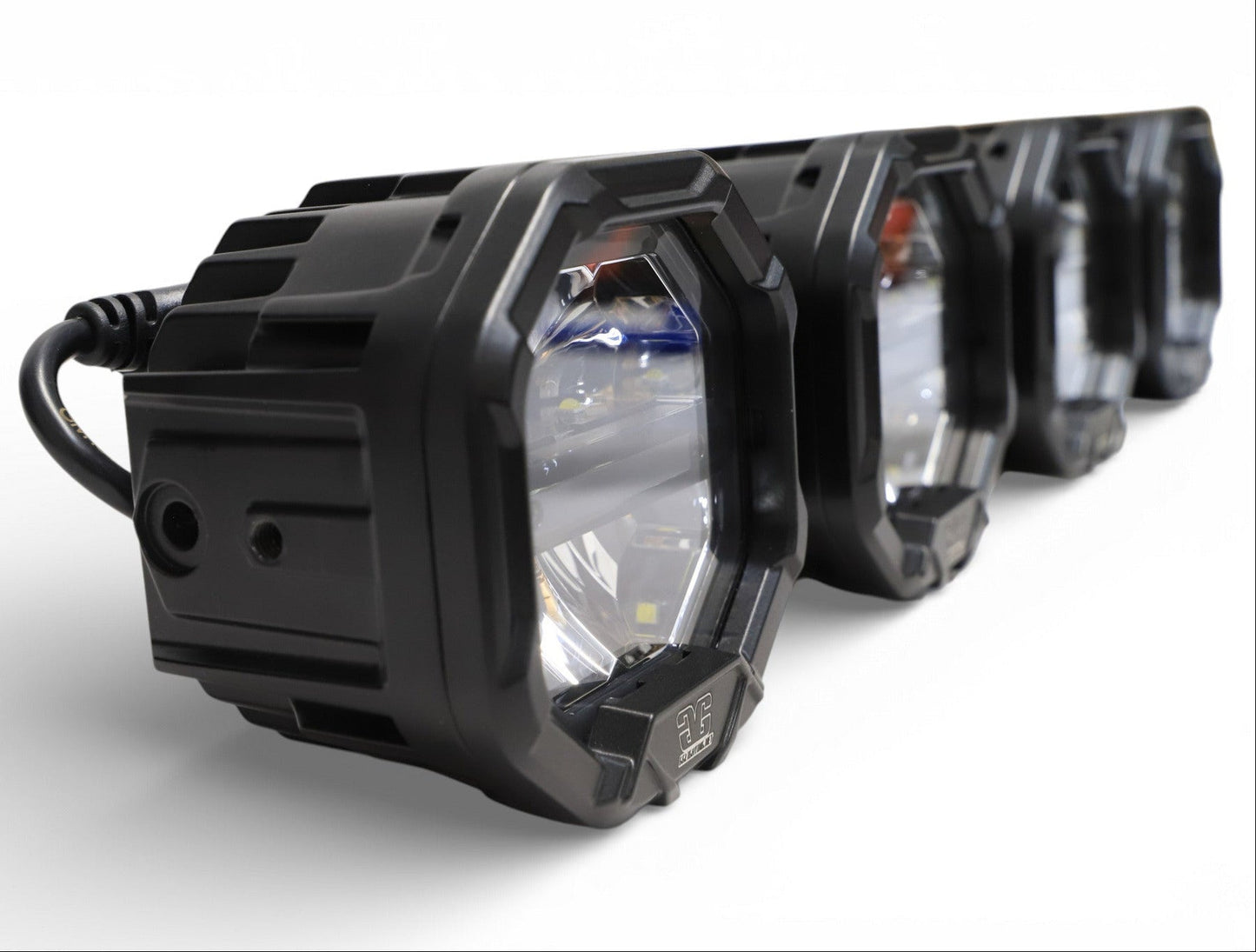 3 Light U-Con Interlocking Off Road LED Pod With Amber or White DRL Running Light