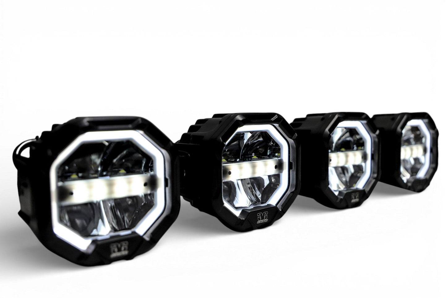 10 Light U-Con Interlocking Off Road LED Pod With Amber or White DRL Running Light