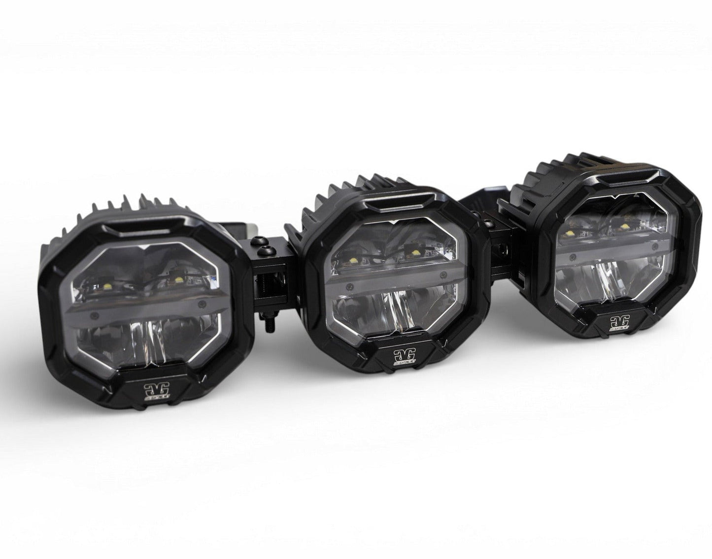 3 Light U-Con Interlocking Off Road LED Pod With Amber or White DRL Running Light