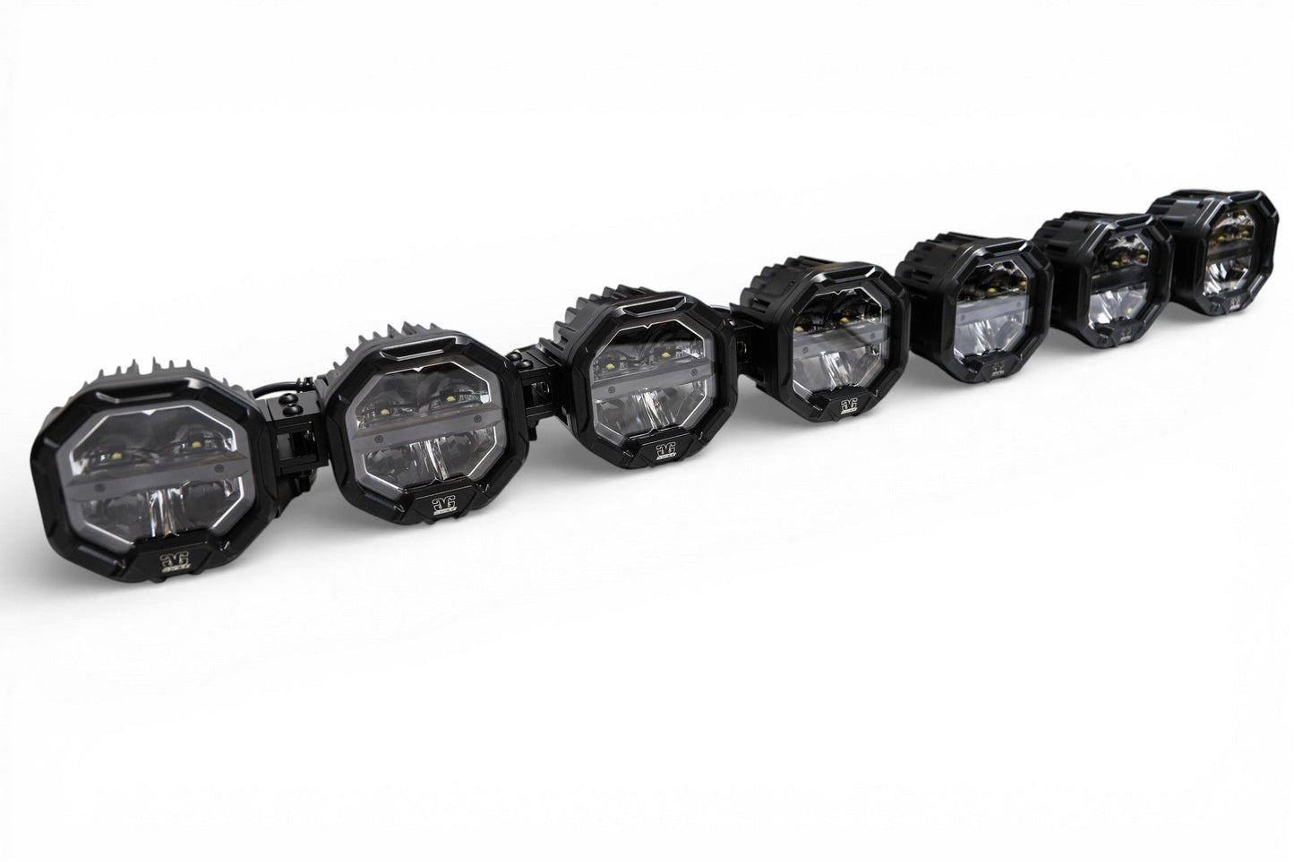 7 Light U-Con Interlocking Off Road LED Pod With Amber or White DRL Running Light