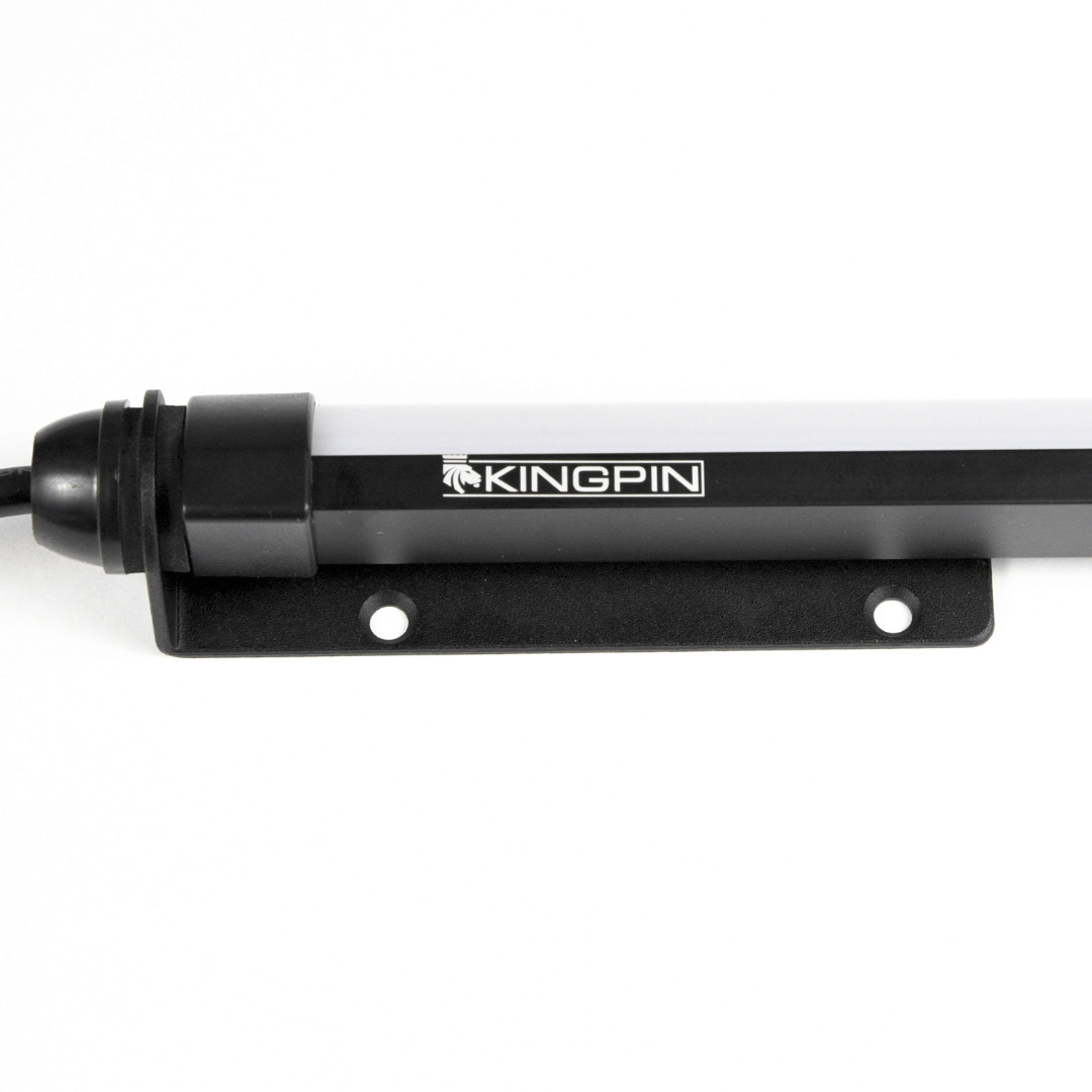 kingpin v-series side shot showing logo on white background