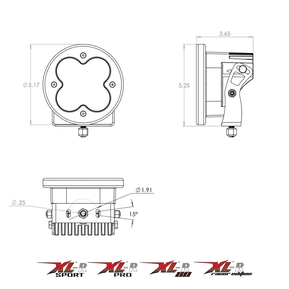 Baja Designs XL-R Pro LED Auxiliary Light Pod Pair view 5