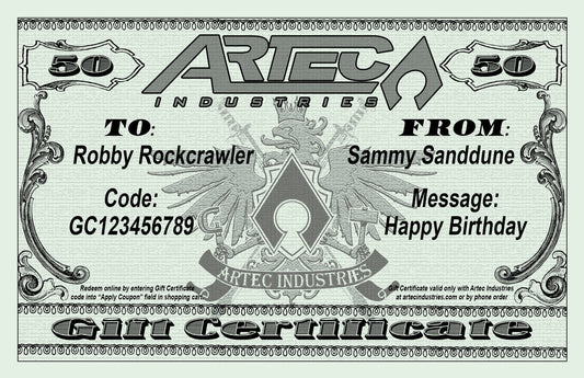 Artec Industries Gift Card