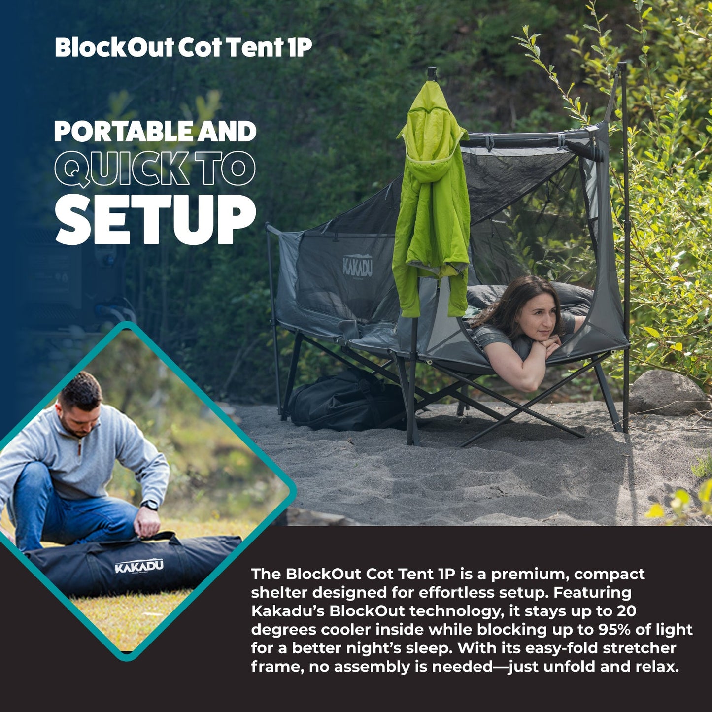 BlockOut® Cot Tent 1P