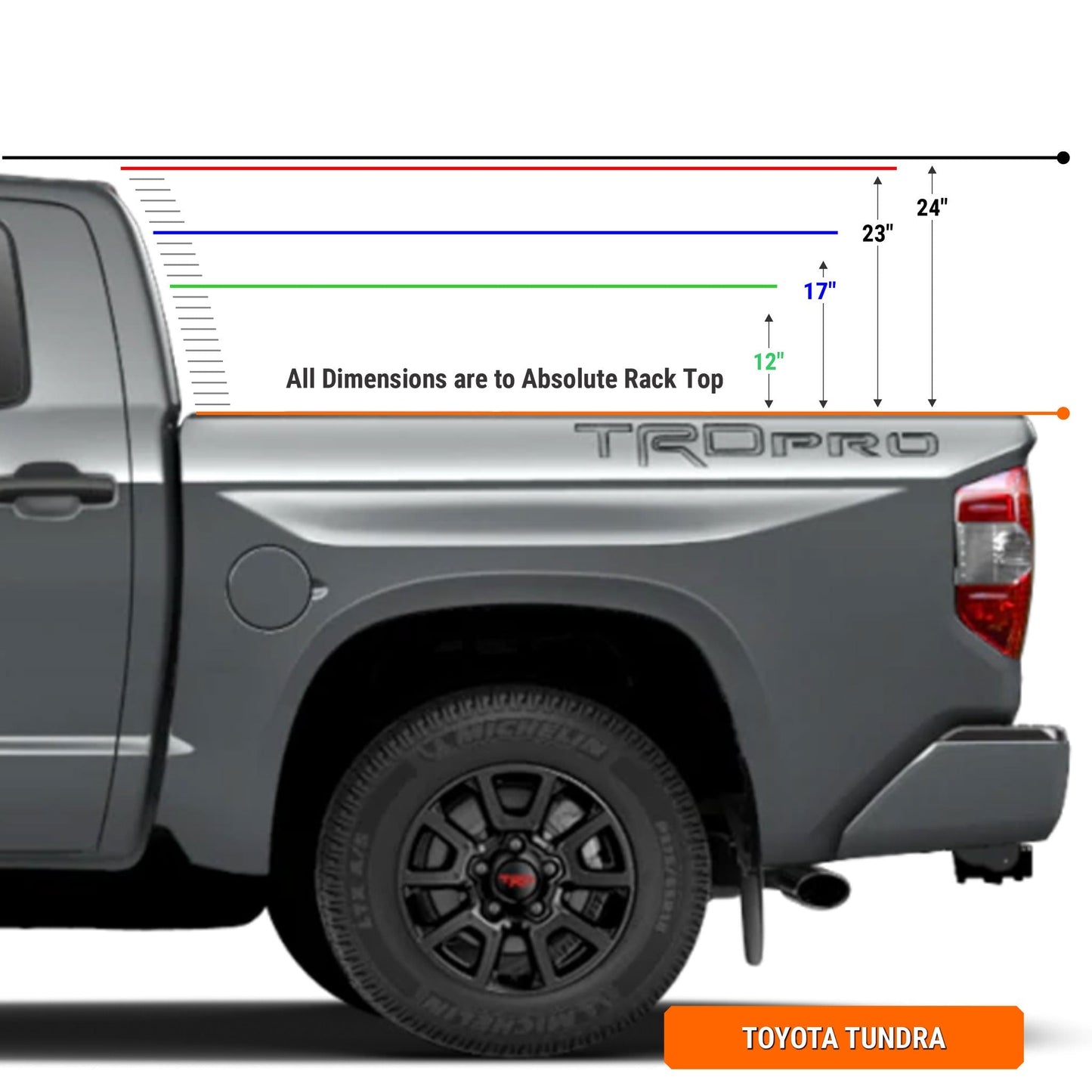 Toyota Tundra Bed Rack for Retrax XR Covers | XTR1 Tonneau-Compatible
